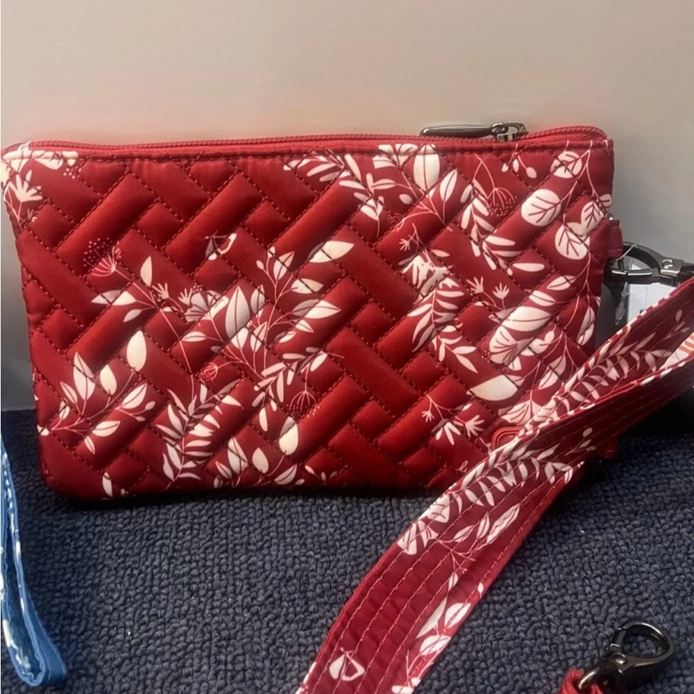 Lug Fluorish Red peekaboo  Bag & phone pouch. NWOT